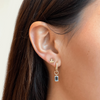 Columbia Mini U Earring Bundle shown on figure in gold
