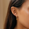 Illinois Citrine Mini U Earring Bundle shown on figure in gold