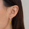 Tennessee Mini U Earring Bundle shown on figure in gold
