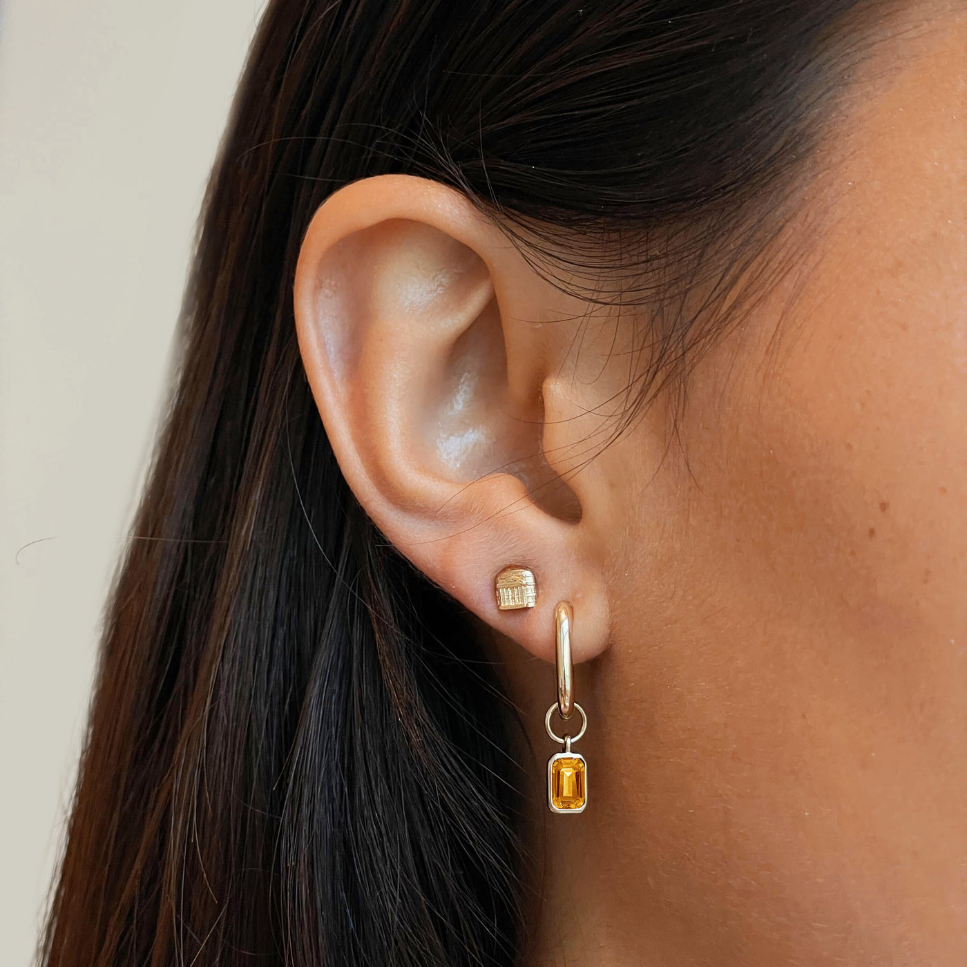 UVA Citrine Rotunda Mini U Earring Bundle