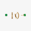 Emerald Sunburst Earring Bundle