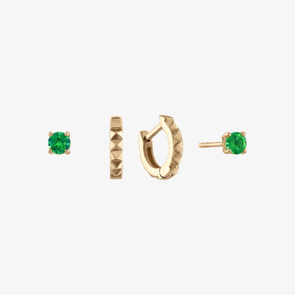 Emerald Sunburst Earring Bundle