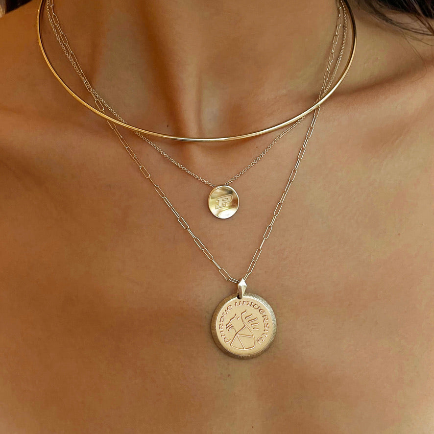 Purdue Florentine Pendant on figure