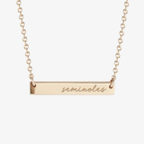FSU Seminoles Horizontal Bar Necklace