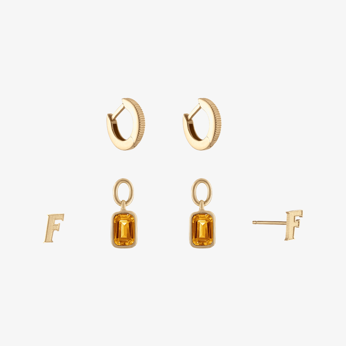 Florida Citrine Florentine Earring Bundle