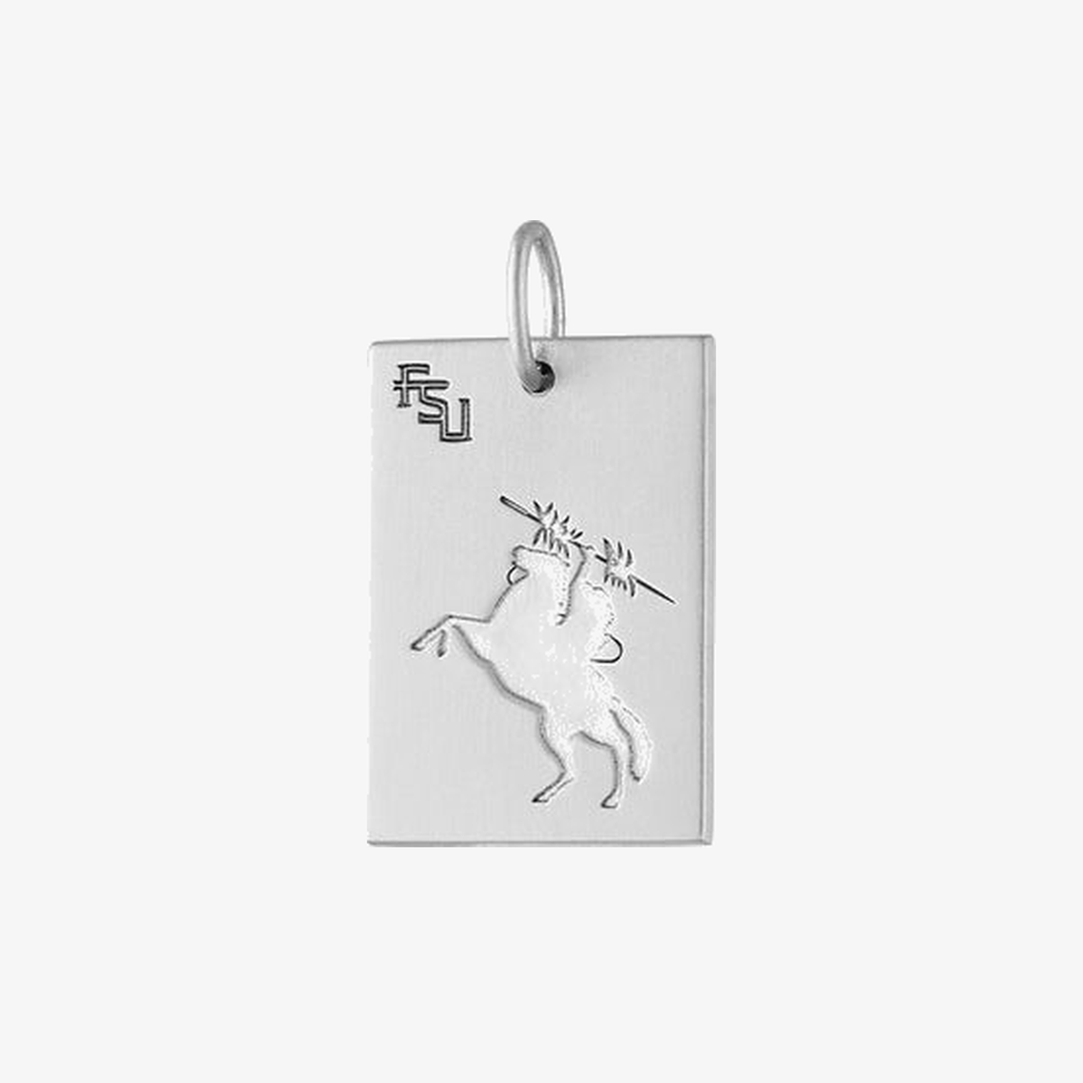 FSU Statue Rectangle Pendant