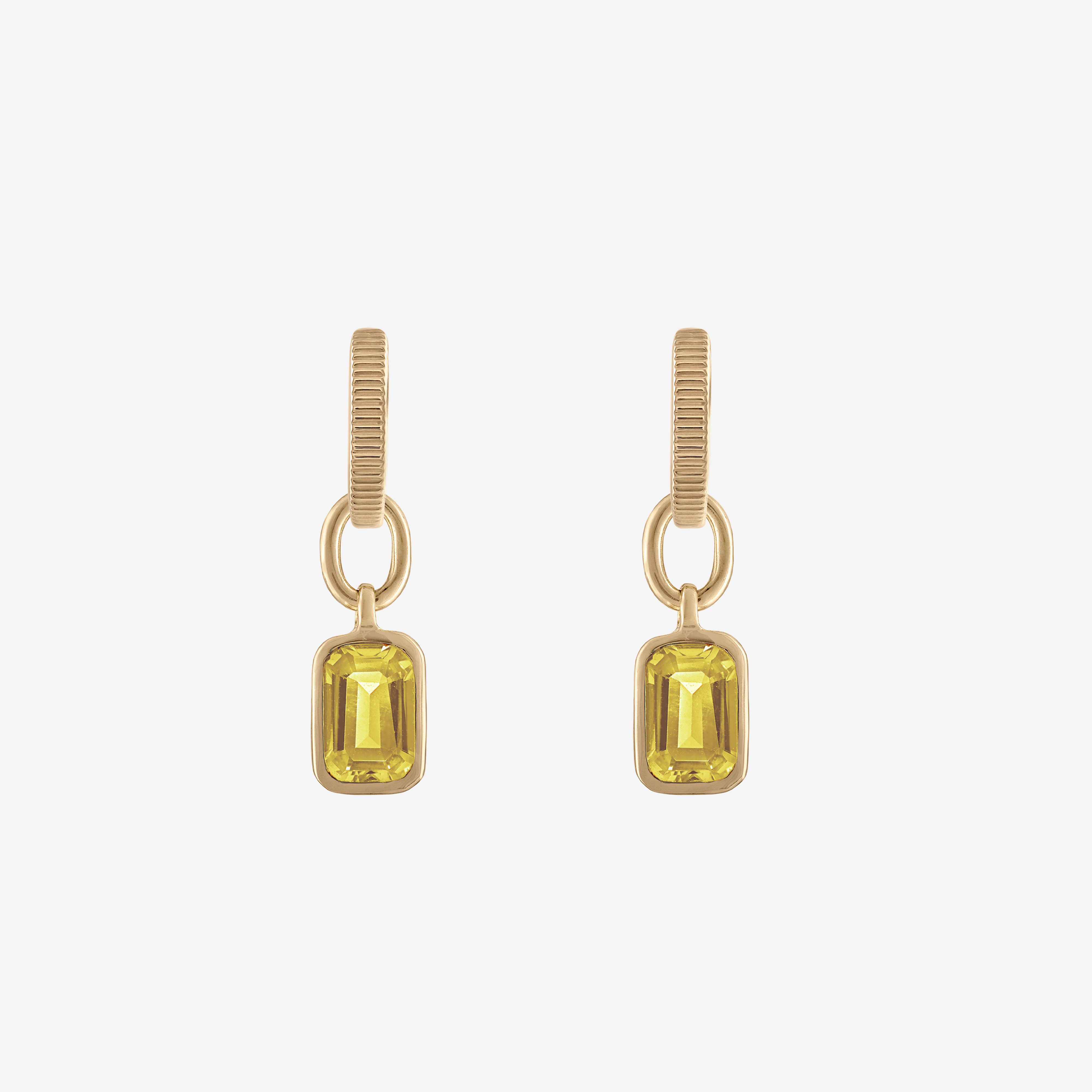 NAOMI - Citrine Stud Earrings in 14K Gold