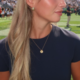Furman Organic Petite Necklace shown on figure in gold