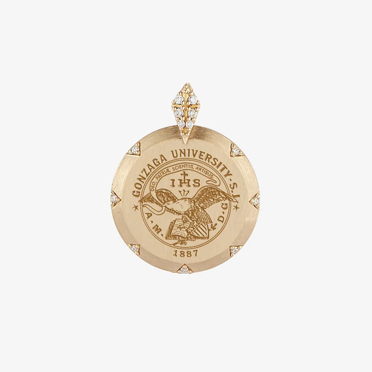 Gonzaga 7-Point Diamond Pendant