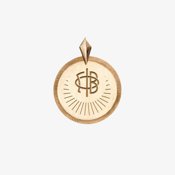 Gamma Phi Beta Florentine Logo Pendant Petite
