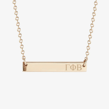 Gamma Phi Beta Horizontal Bar Necklace