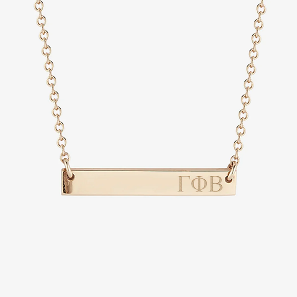 Gamma Phi Beta Horizontal Bar Necklace