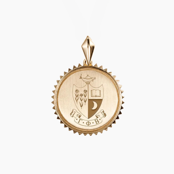 Gamma Phi Beta Sunburst Crest Pendant