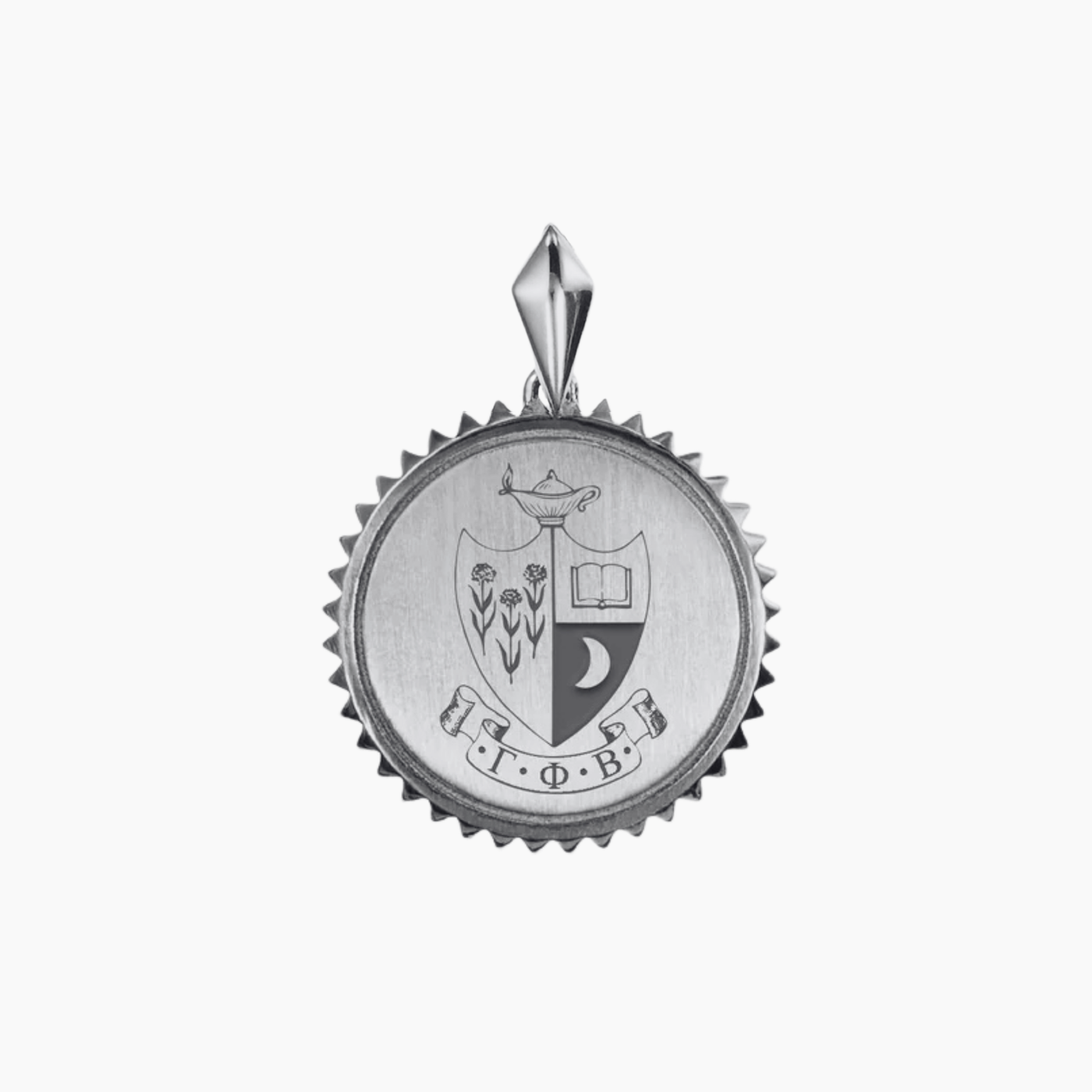 Gamma Phi Beta Sunburst Crest Pendant