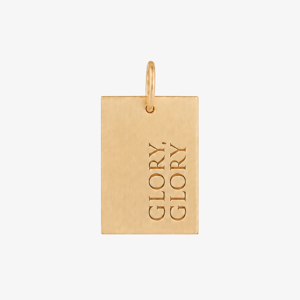 UGA Glory Glory Rectangle Pendant