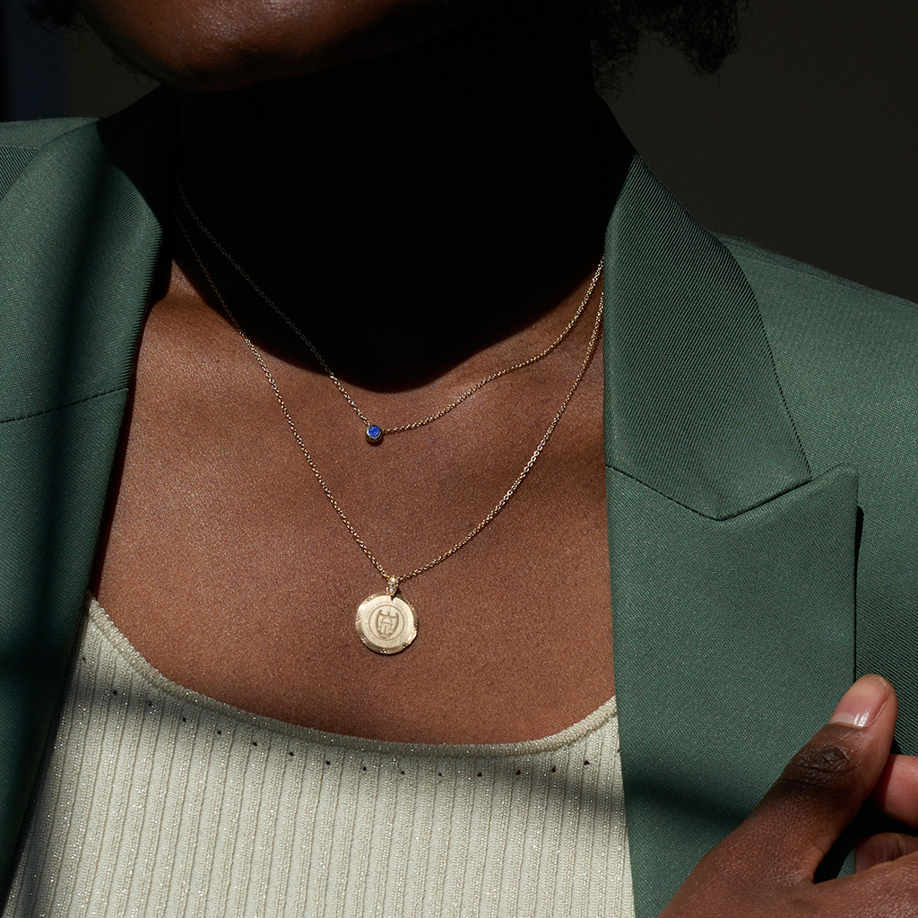 Georgia Tech 7-Point Diamond Pendant