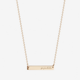 Georgia Tech Go Jackets Horizontal Bar Necklace