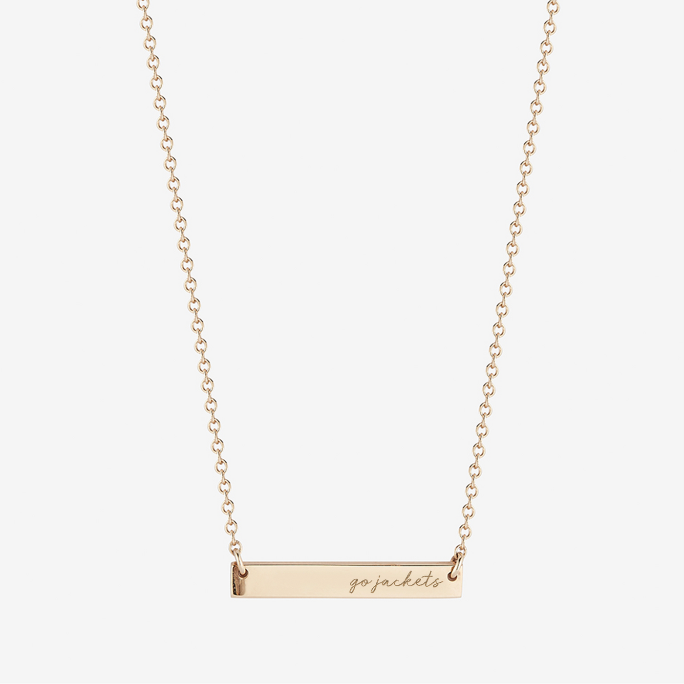 Georgia Tech Go Jackets Horizontal Bar Necklace