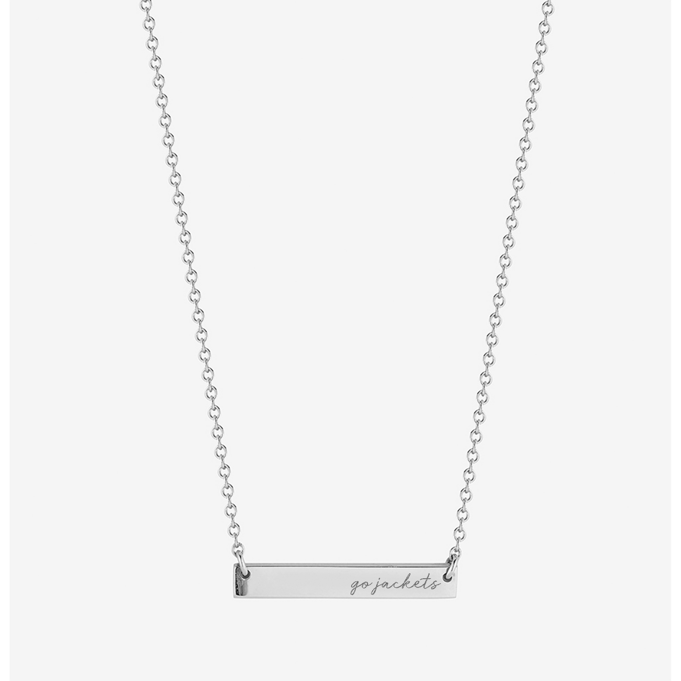 Georgia Tech Go Jackets Horizontal Bar Necklace