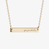 Georgia Tech Go Jackets Horizontal Bar Necklace
