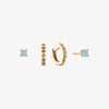 Aquamarine Sunburst Earring Bundle