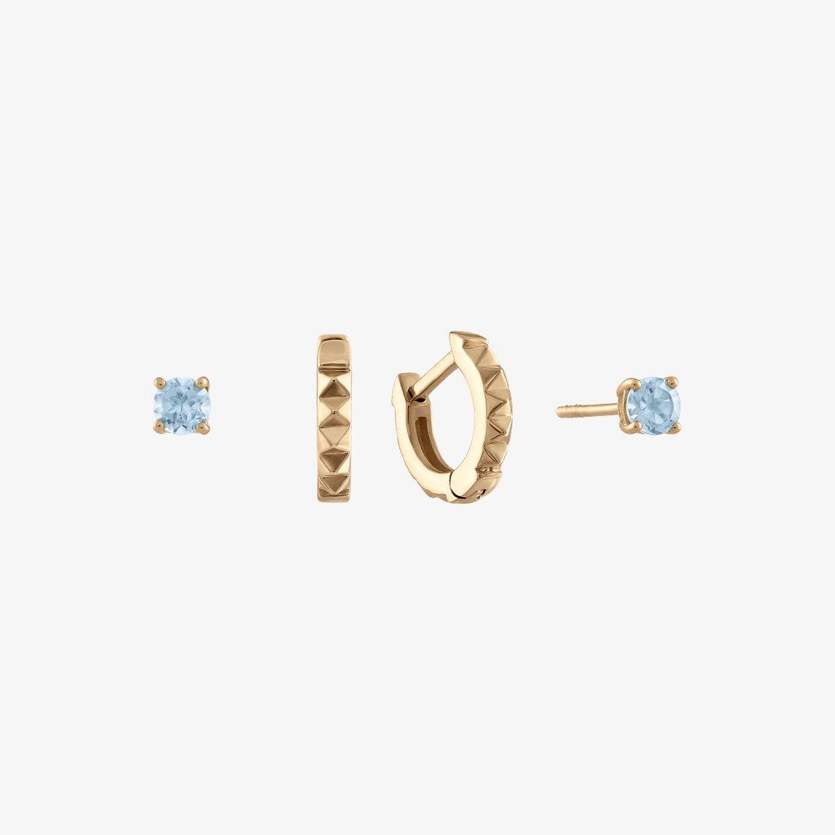 Aquamarine Sunburst Earring Bundle