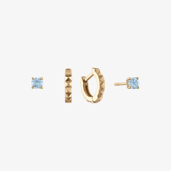 Aquamarine Sunburst Earring Bundle