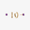 Amethyst Sunburst Earring Bundle
