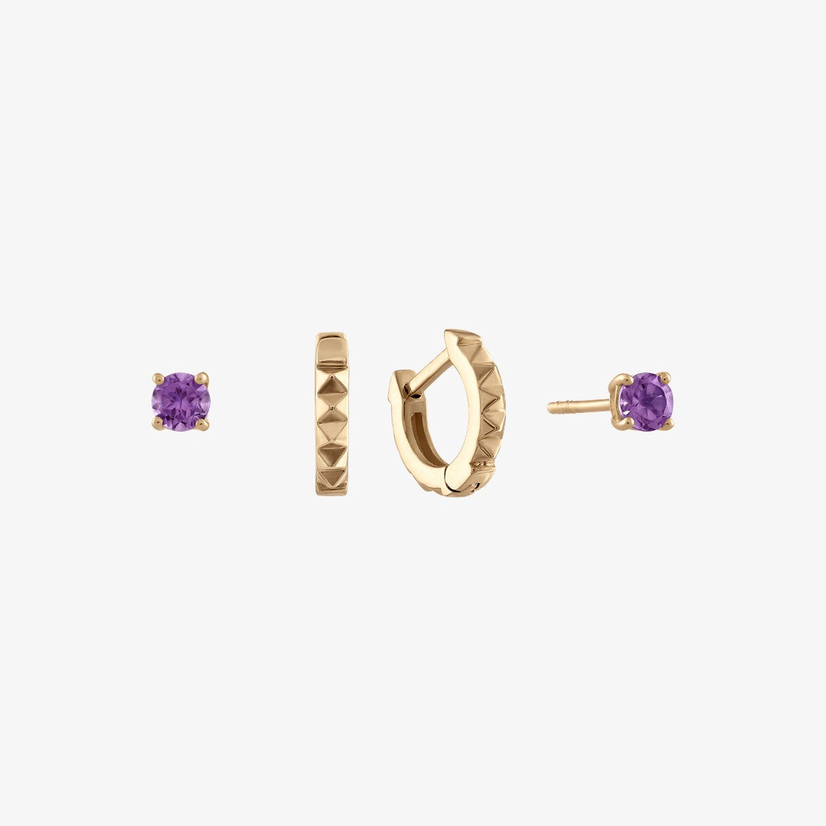 Amethyst Sunburst Earring Bundle