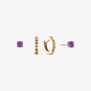 Amethyst Sunburst Earring Bundle