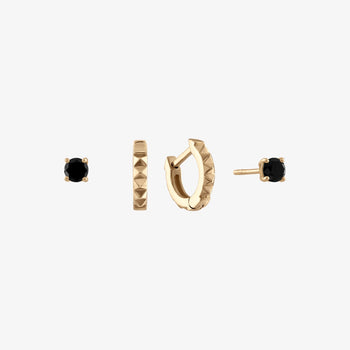 Black Onyx Sunburst Earring Bundle