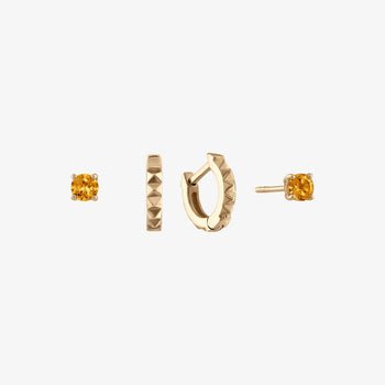 Citrine Sunburst Earring Bundle