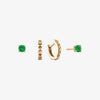 Emerald Sunburst Earring Bundle