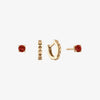 Garnet Stud Earring Bundle