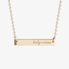 Holy Cross Horizontal Bar Necklace