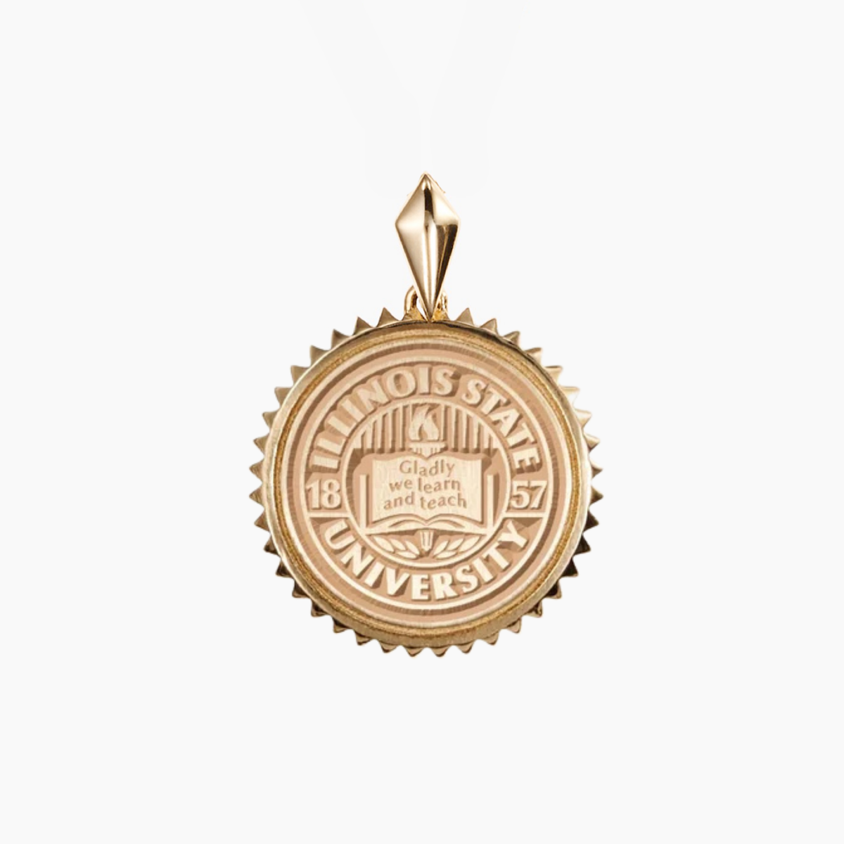 Illinois State Sunburst Pendant
