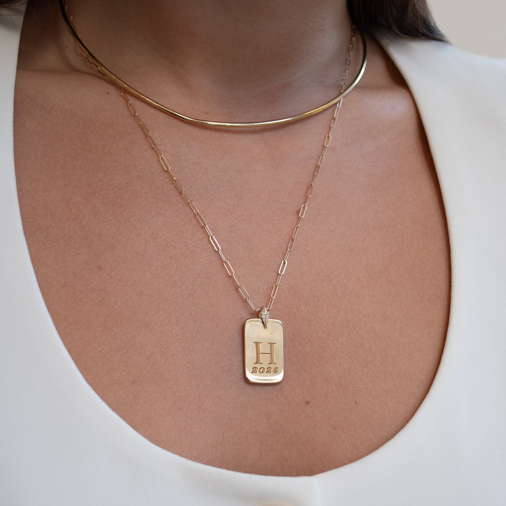 Custom Diamond Ingot Pendant