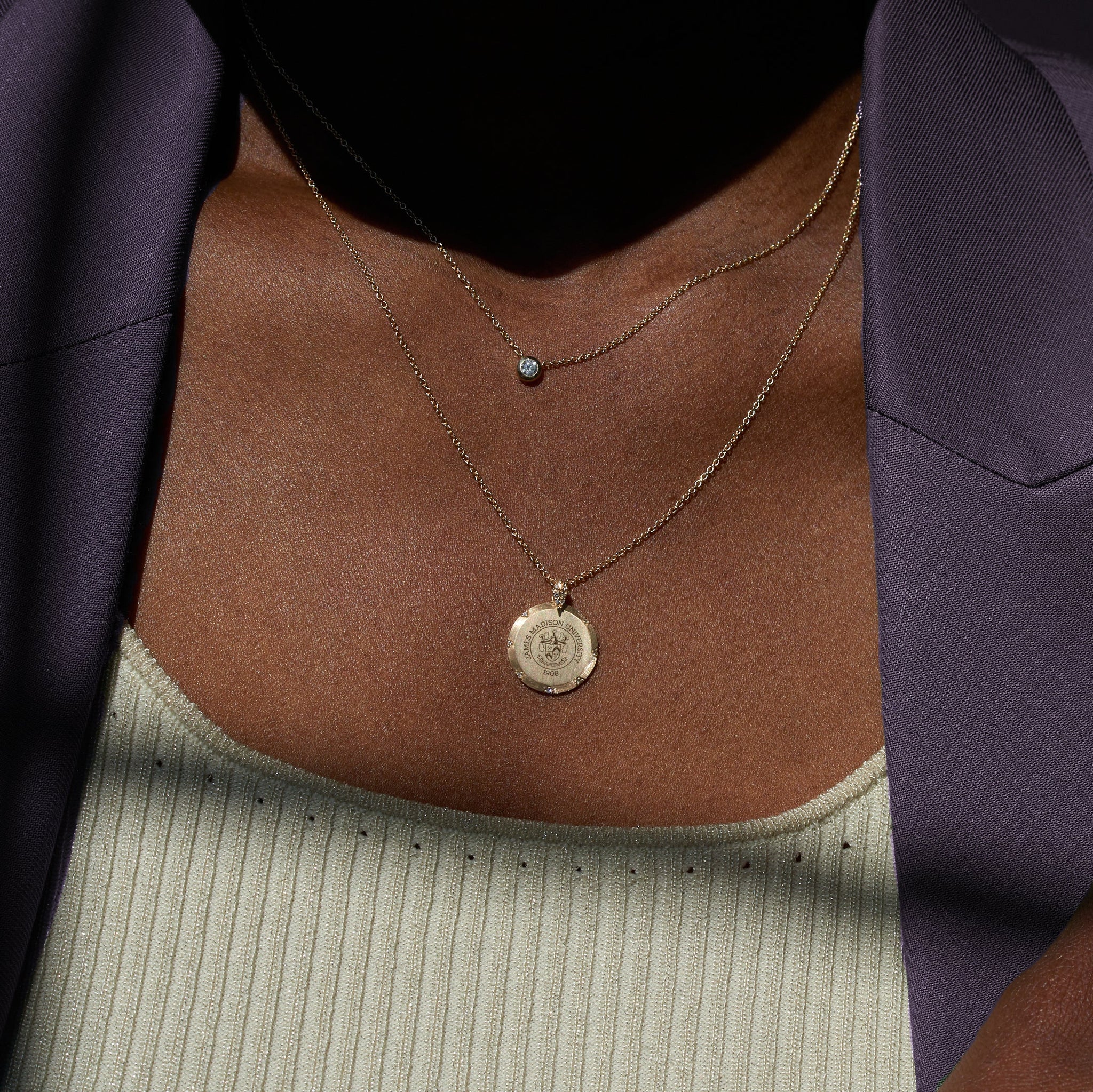 JMU 7-Point Diamond Pendant