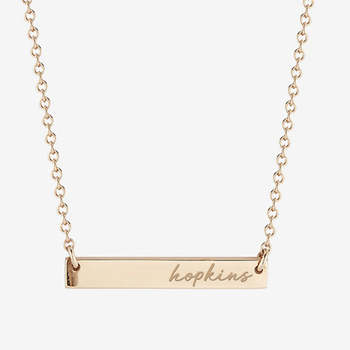 Johns Hopkins Horizontal Bar Necklace