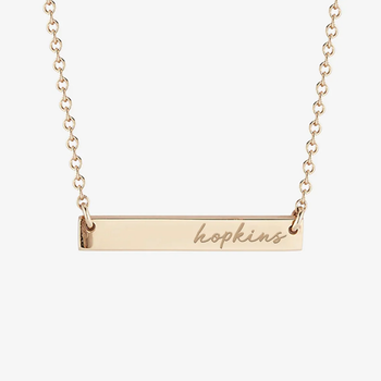 Johns Hopkins Horizontal Bar Necklace