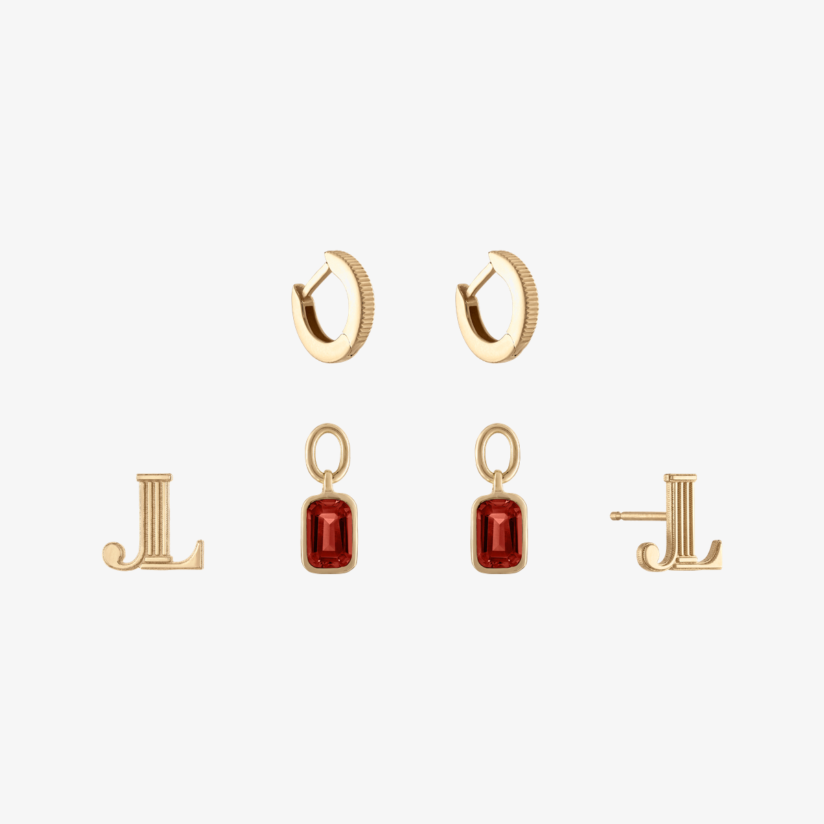 Junior League Letter Florentine Earring Bundle