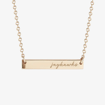 Kansas Jayhawks Horizontal Bar Necklace