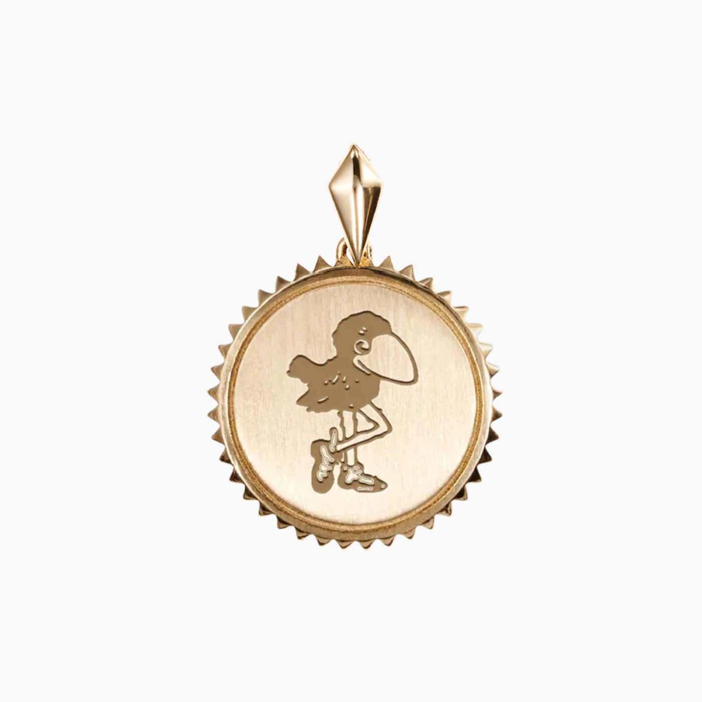 Kansas Vintage Jayhawk Sunburst Pendant