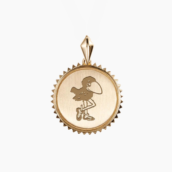 Kansas Vintage Jayhawk Sunburst Pendant
