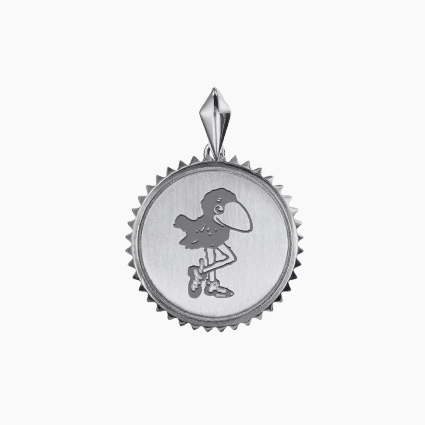 Kansas Vintage Jayhawk Sunburst Pendant
