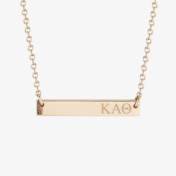 Kappa Alpha Theta Horizontal Bar Necklace