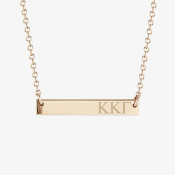Kappa Kappa Gamma Horizontal Bar Necklace
