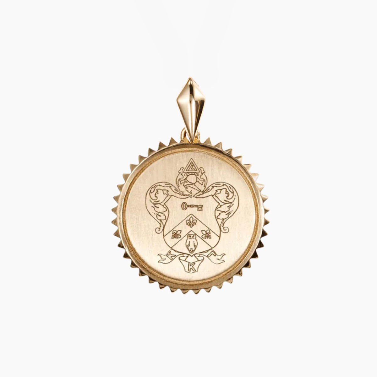 Kappa Kappa Gamma Sunburst Crest Pendant