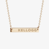 Northwestern Kellogg Horizontal Bar Necklace