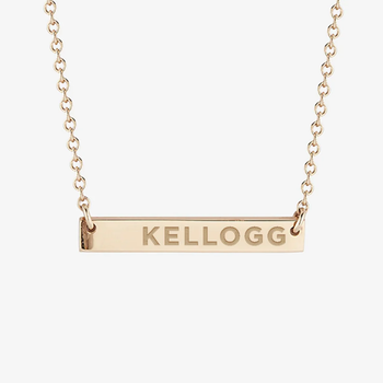 Northwestern Kellogg Horizontal Bar Necklace